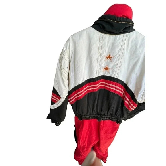 Bogner USA-Made Ski Suit Size 40 red black white snow stars - Picture 8 of 11